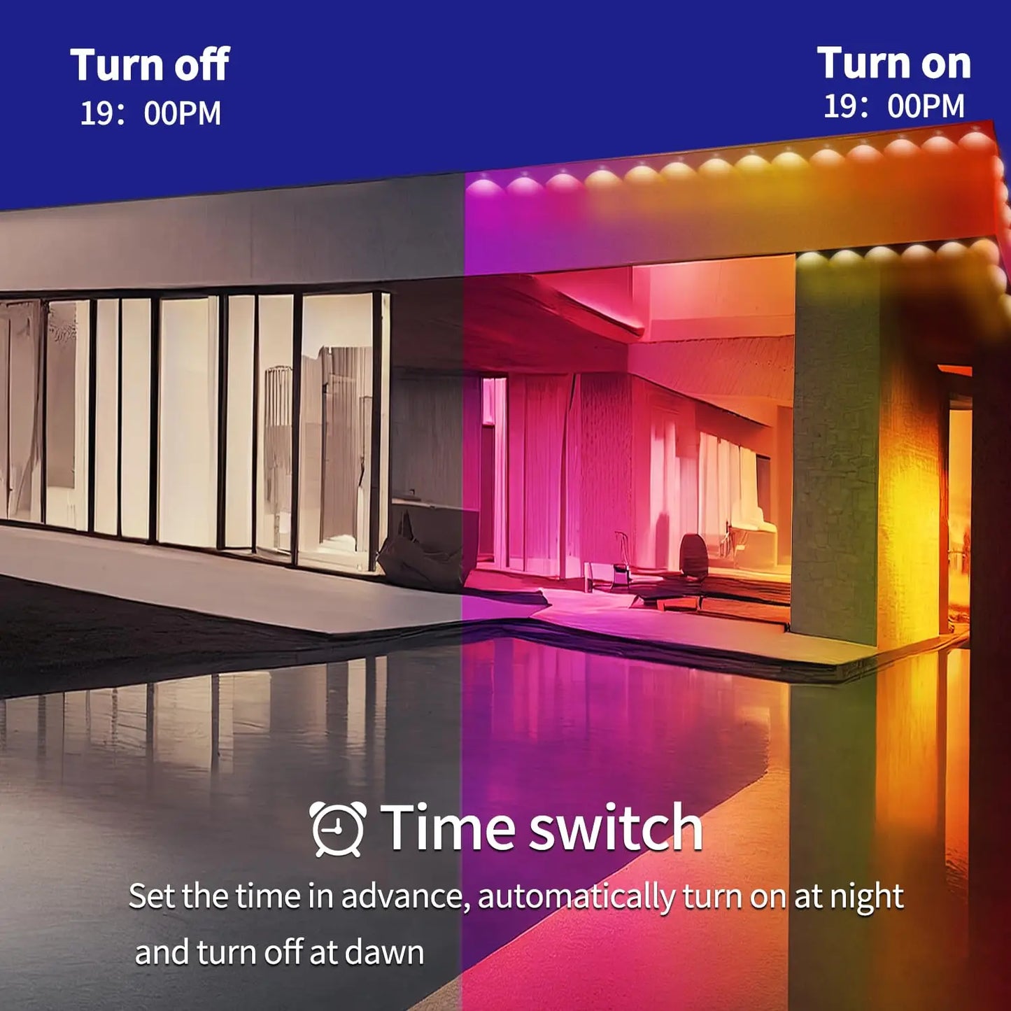 Permanent Outdoor String Lights 60M 120LEDs Smart RGBIC LED Lights IP67 Waterproof Full House Eaves Lights Halloween Decor Alexa