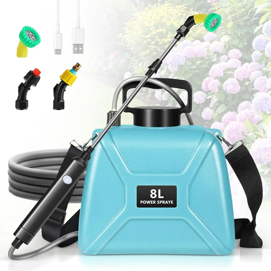 Shoulder Style Electric Sprayer 8L Watering Can With Spray Gun USB Rechargeable Automatic Garden Plant Mister