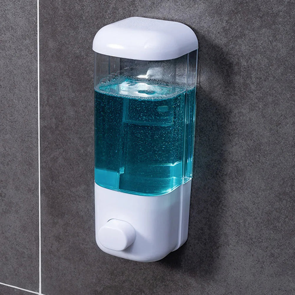 500/1000ML Soap Lotion Dispenser Wall-Mount Liquid Soap Pump Dispenser Multifunction Hand Liquid Dispenser for Bathroom Washroom