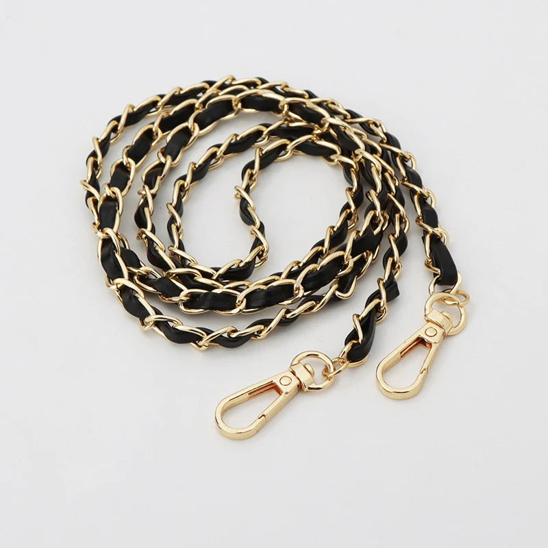120cm Purse Chain Strap Crossbody Handbag Chains Replacement Leather Shoulder Bag Chain Straps Diy Women Girl Bag Part Accessory