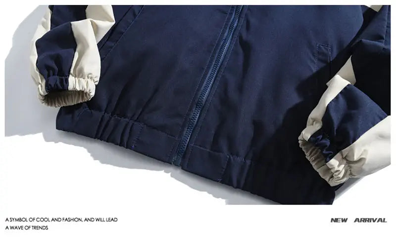 Reflective Striped Jacket Windbreaker Coat 2024 Men Hip Hop Streetwear Zipper Up Jacket Harajuku Thin Coats Sports Black Blue