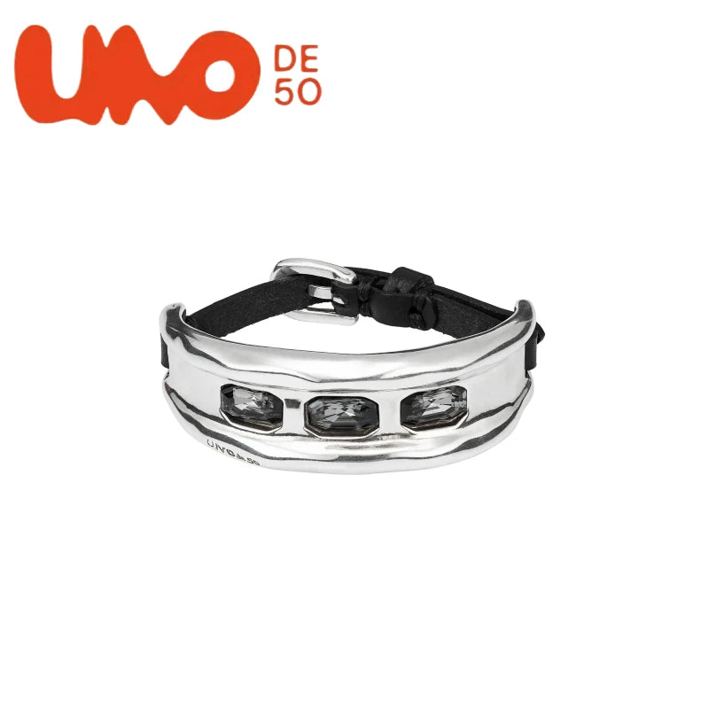 High-Grade UNOde50 Silver Plated S925 and Gold Plated 14K Bracelet Elegant Gift Choice for Women