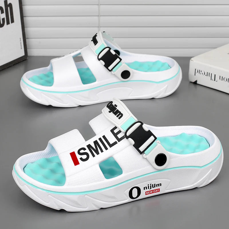 2025 New Men's Massage Slippers Indoor Outdoor Sandals Comfortable Soft Slides Clogs Casual Shoes