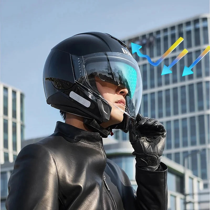 3C certified motorcycle Bluetooth helmet 3/4 half helmet men's and women's motorcycle helmets