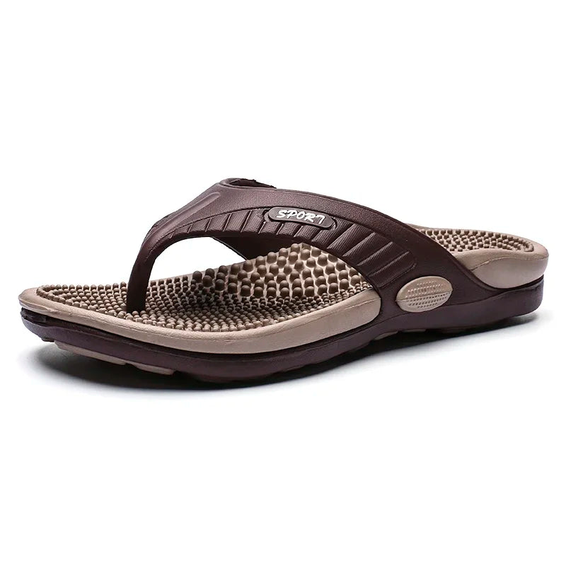 Massage Flip Flops for Men Summer Breathable Beach Shoes Sandals Luxury Plus Size 46