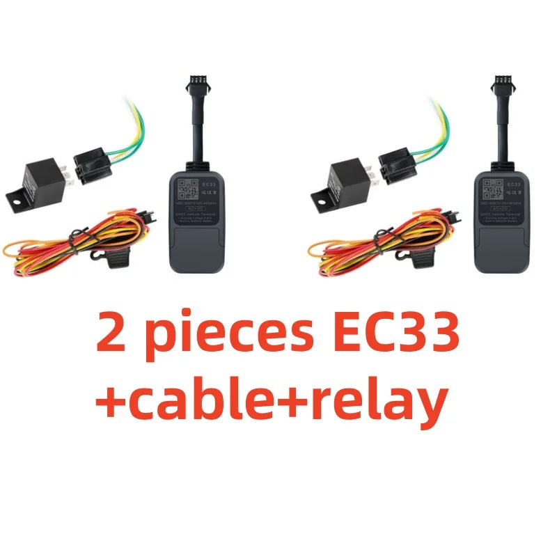 2pcs EC33 4G GPS Tracker with 300mAh Battery Tracker King Smallest Relay GPS Tracker with Alarm
