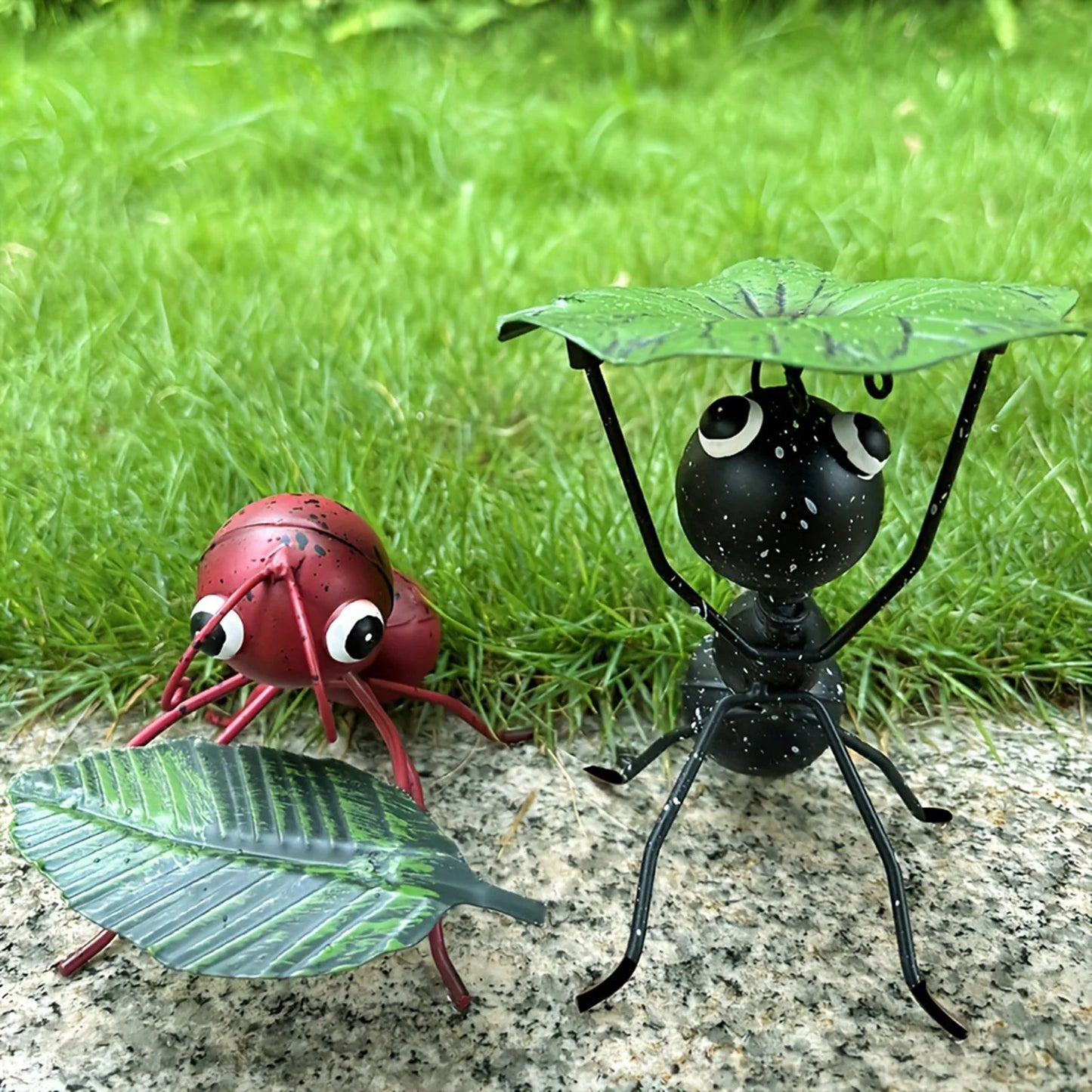Ant Figurine Elegant Statue Iron Animal Insect Garden Sculpture for Porch Small Decorations