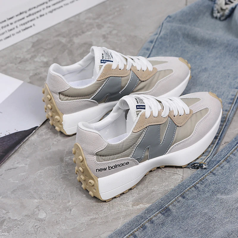 Women Summer Fashion Mesh Breathable Lace Up Sports Platform Shoes Designer Sneakers Casual Walking Shoes