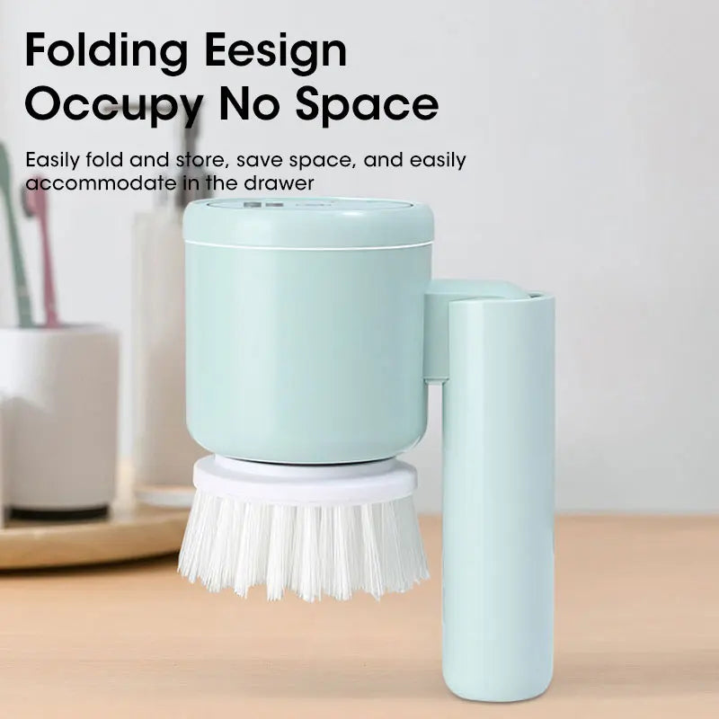 Electric Spin Scrubber Bathroom Cordless Cleaning Brush with 5 Replaceable Brush Heads