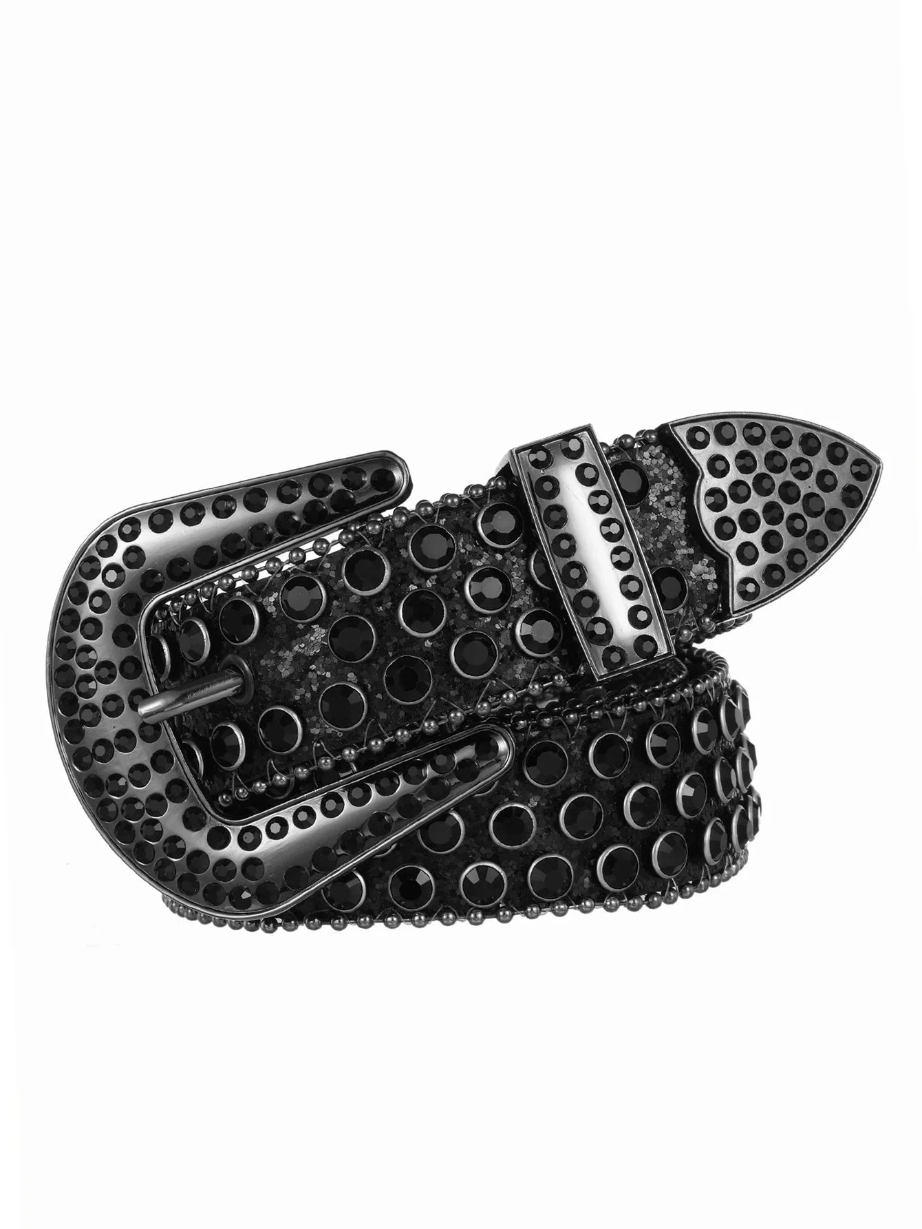 Needle Buckle Western Belt BB Simon Diamond Women's Fashion Bead Decorative Punk Jeans Belt