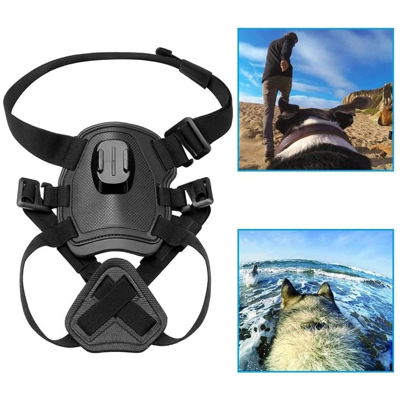 Adjustable Fetch Dog Harness for GoPro Hero 12 11 10 9 8 7 6 5 4 Sports Camera Mount Holder for Xiaoyi