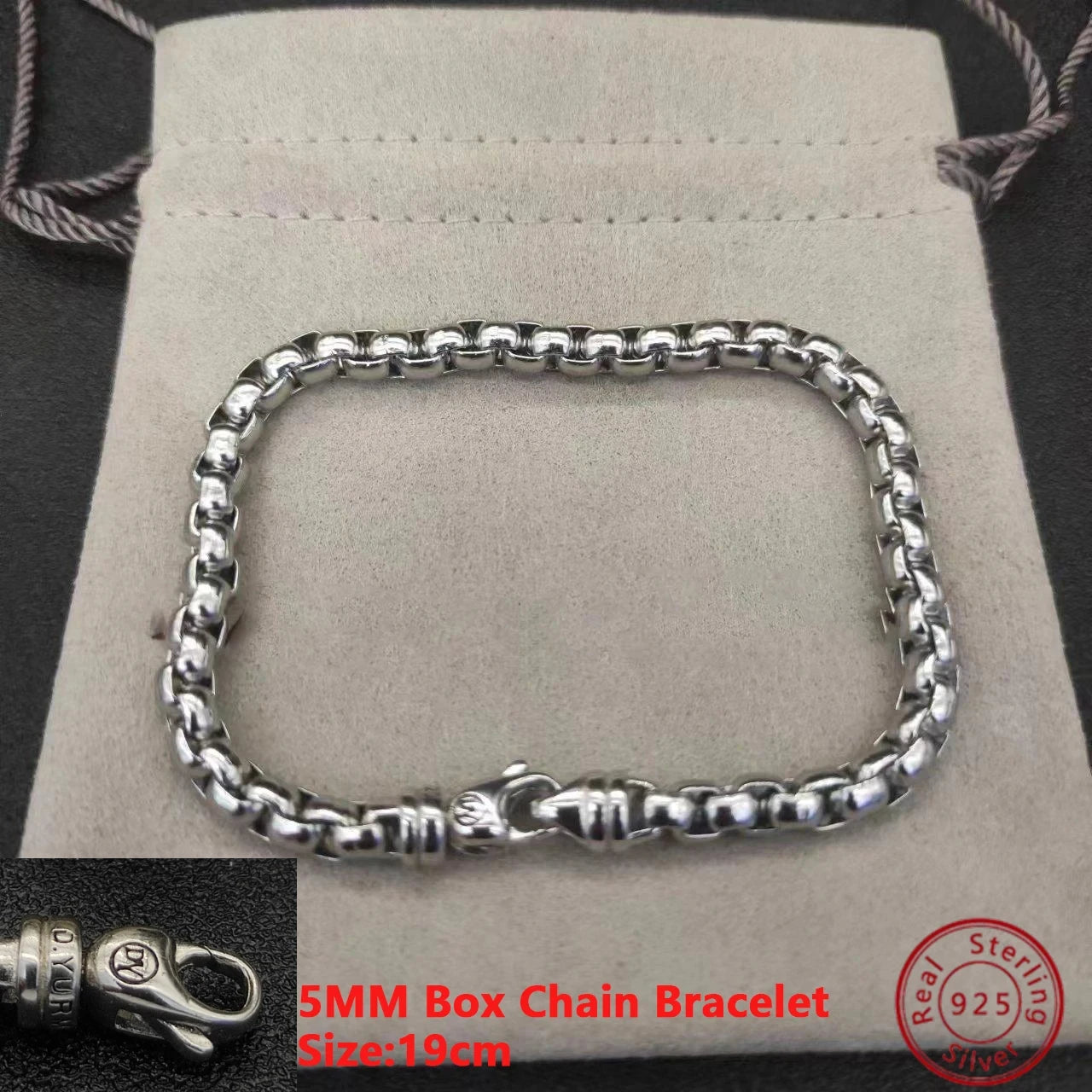 High Quality Fashion 925 Silver DY Star Cuff Bracelet for Women with Zircon Stone