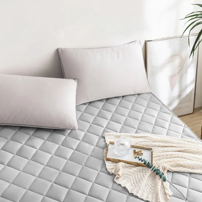 Ultrasonic Mattress Protector Cover Pad Washable Bed Protector with Elastic Band