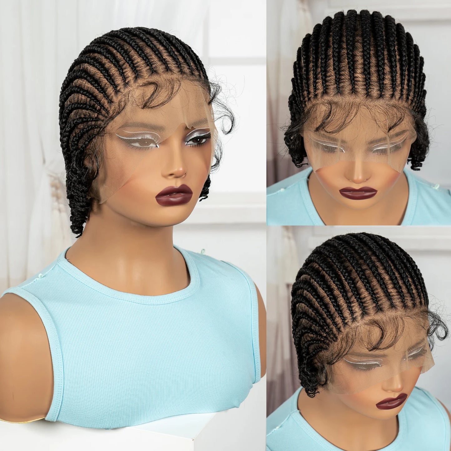 Samson Shopping 25 Alice Spring Cornrow Braided Bob Wig