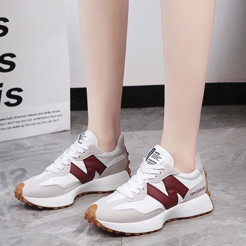 Women Summer Fashion Mesh Breathable Lace Up Sports Platform Shoes Designer Sneakers Casual Walking Shoes