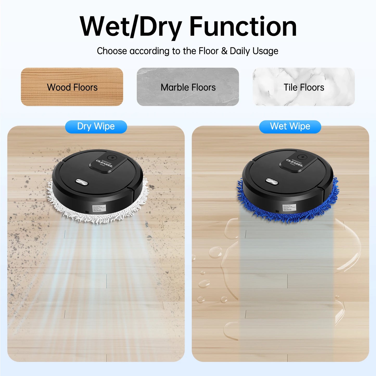 Mopping Cleaner Machine Intelligent Sweeping Robot Cleaner Dry and Wet Smart Sweeping Mopping Machine  for Home Carpet Cleaning