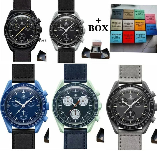 2025 New Men's Moon Mercury Quartz Smart Watch with 1.6 Inch OLED Display