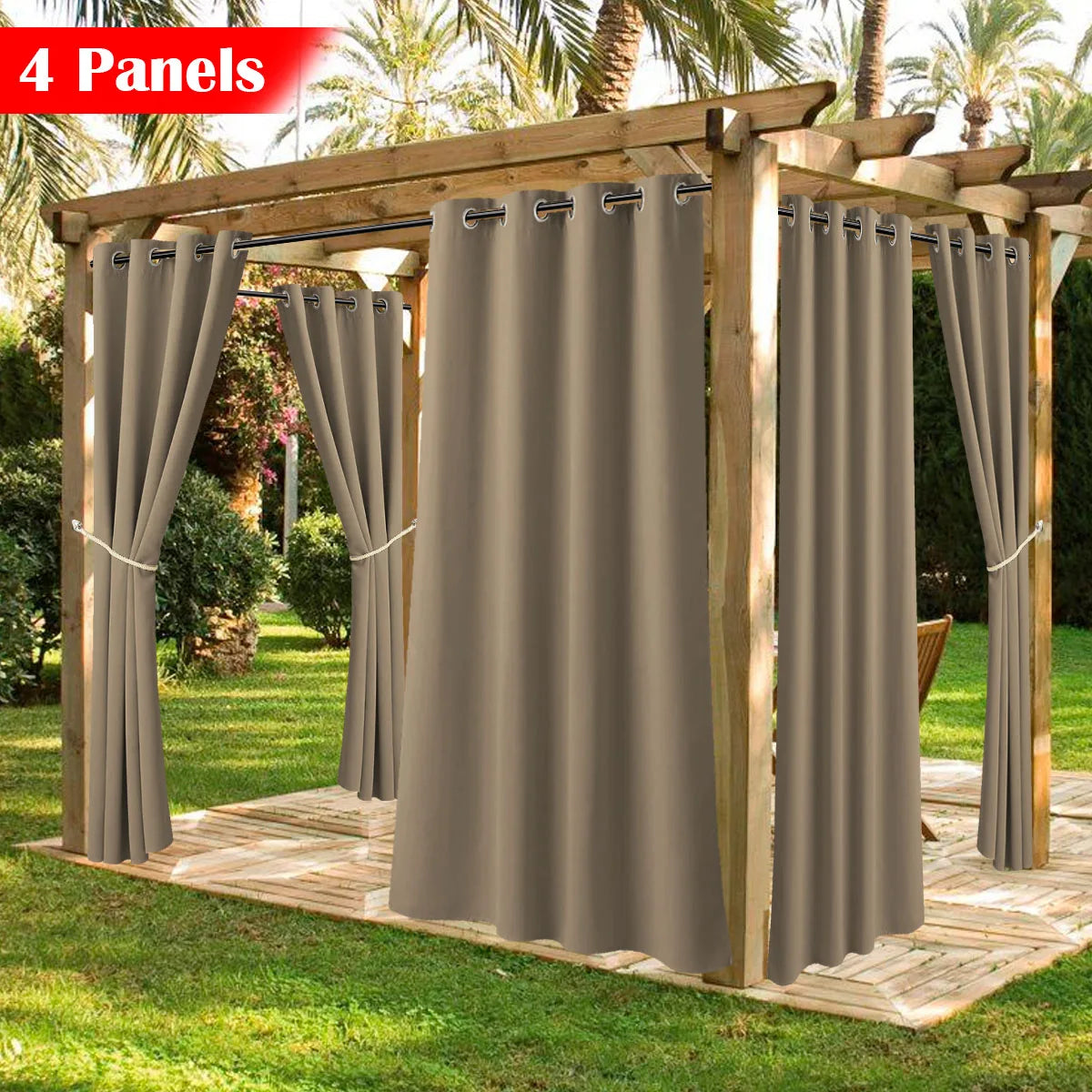 Waterproof Outdoor Patio Curtains with UV Protection for Home and Office