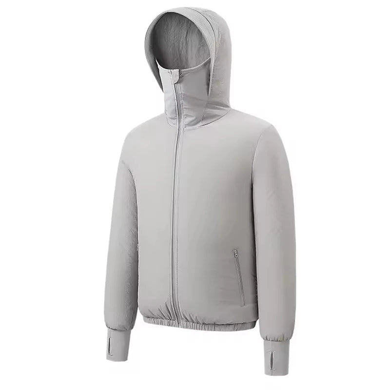 Men's Outdoor Summer Coat with USB Electric Fan Cooling Jacket Air Conditioning Fan Clothes for Heatstroke Protection