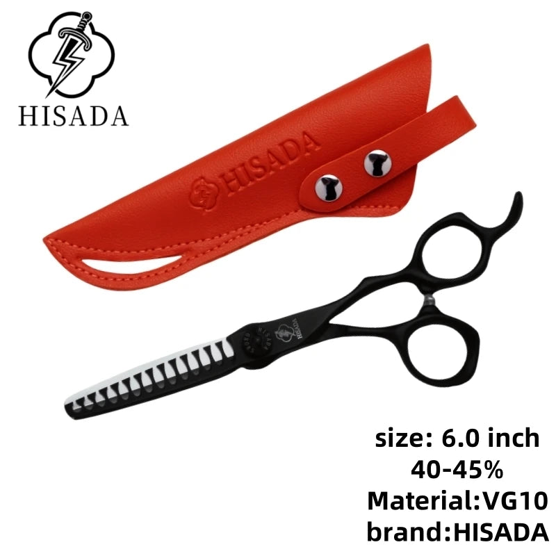Hisada Professional Hairdressing Scissors 6 Inch VG10 Stainless Steel Cutting Scissors for Salon Use