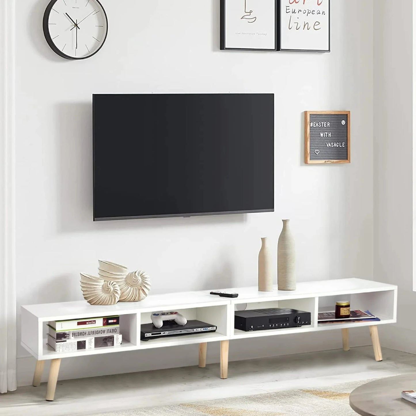 VOWNER Modern TV Stand Mid Century Design for Living Room and Bedroom