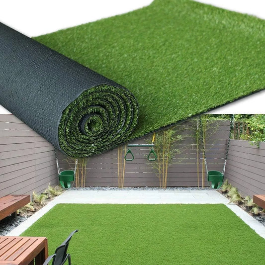 Premium Synthetic Artificial Grass Turf 1.38inch Pile Height, High Density Fake Faux Grass Turf, Natural and Realistic