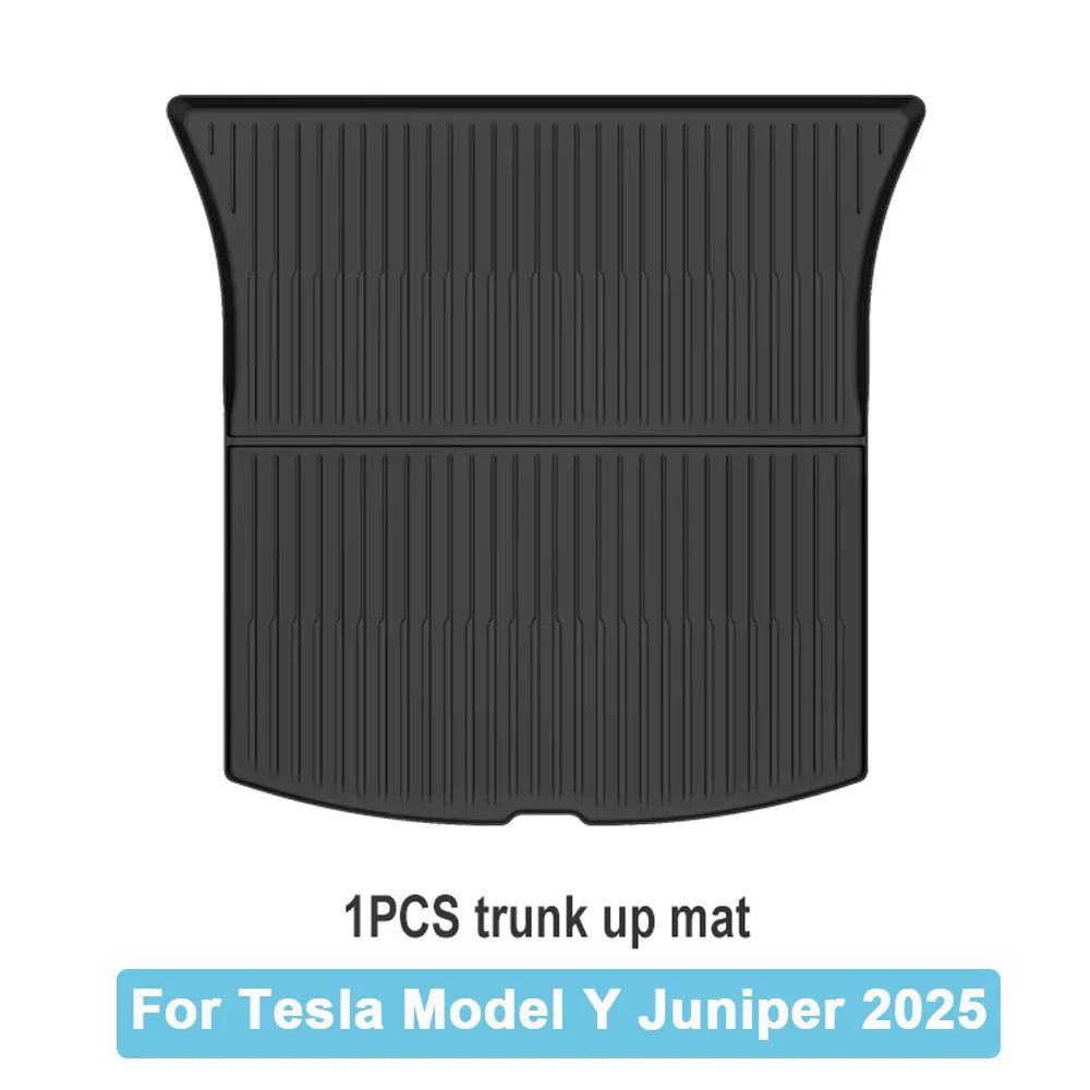 Car Trunk Mat For New Tesla Model Y 2025 Juniper TPE Floor Mats Cargo Liner All Weather Floor Liner Backrest Mats