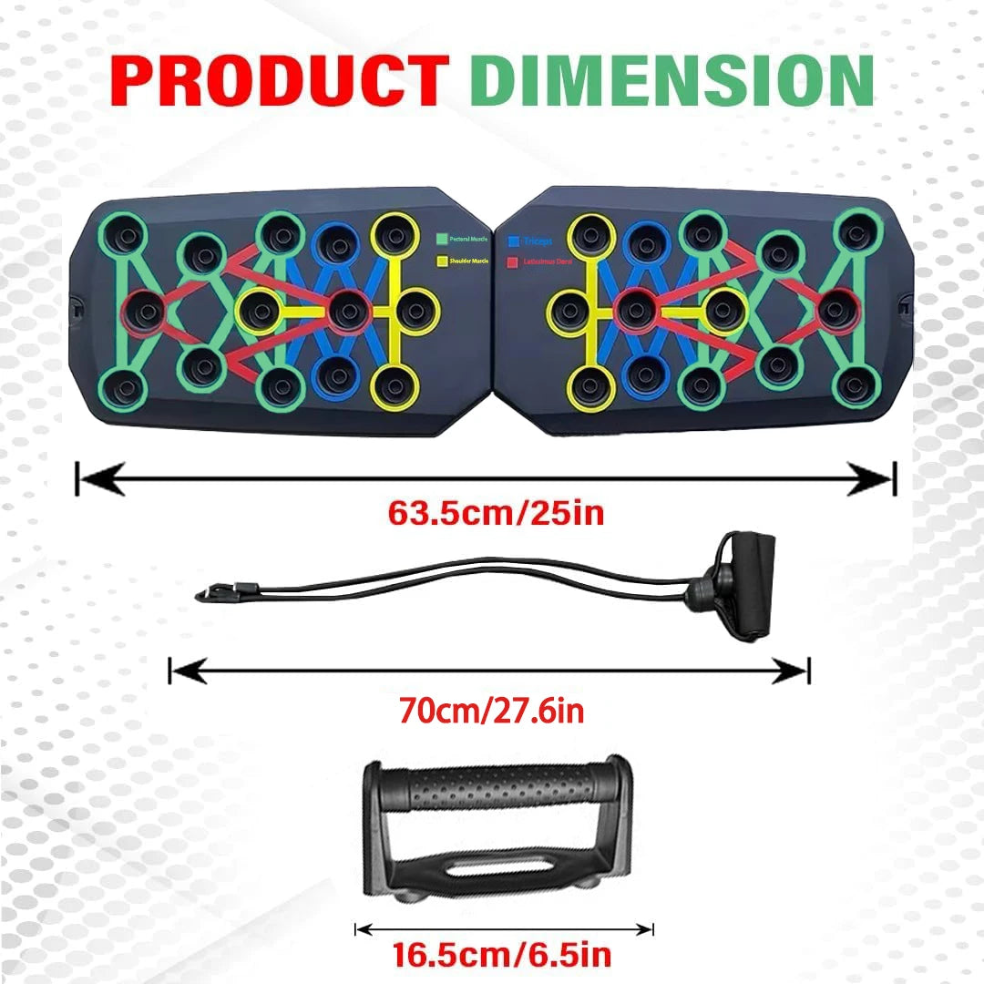 Push Up Board Set Portable Multifunctional Push Up Bar Foldable Fitness Equipment for Chest Abdomen Arms Back Training