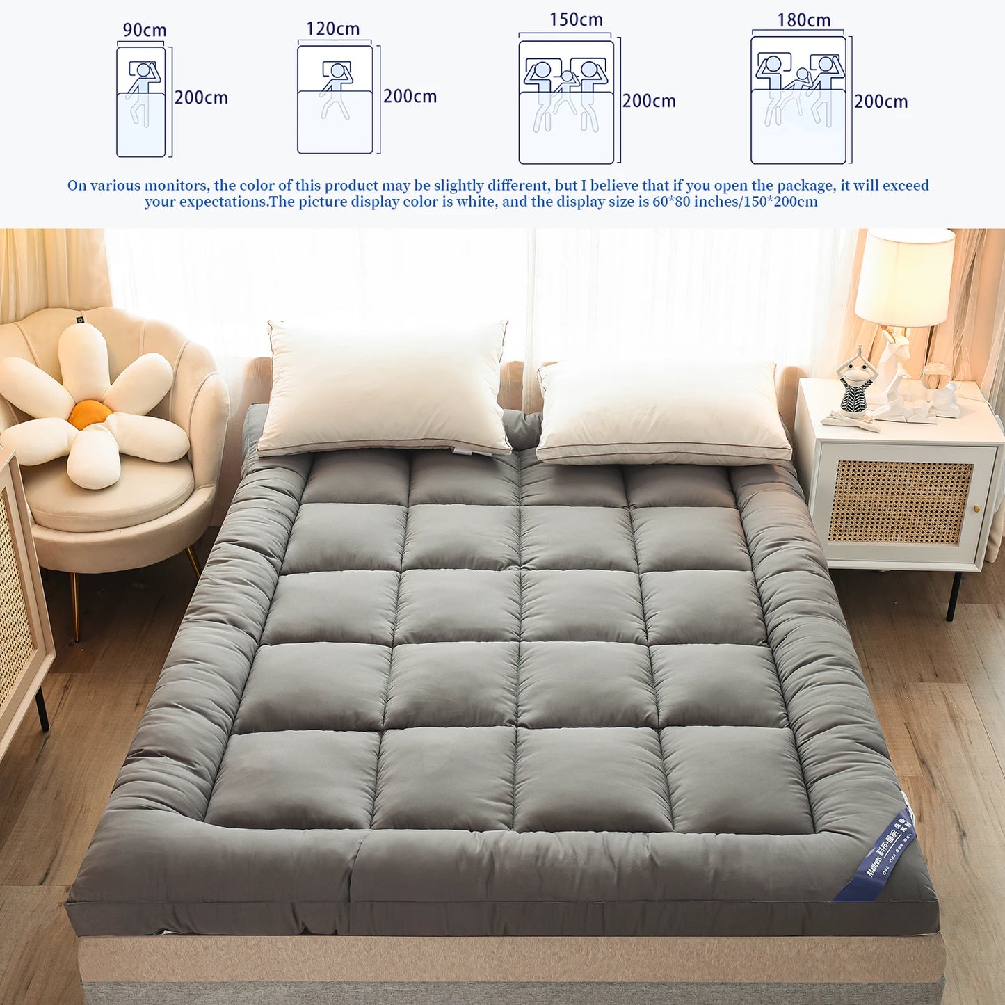 Samson Shopping 25 Mattress Topper for Pain Relief 1000GSM