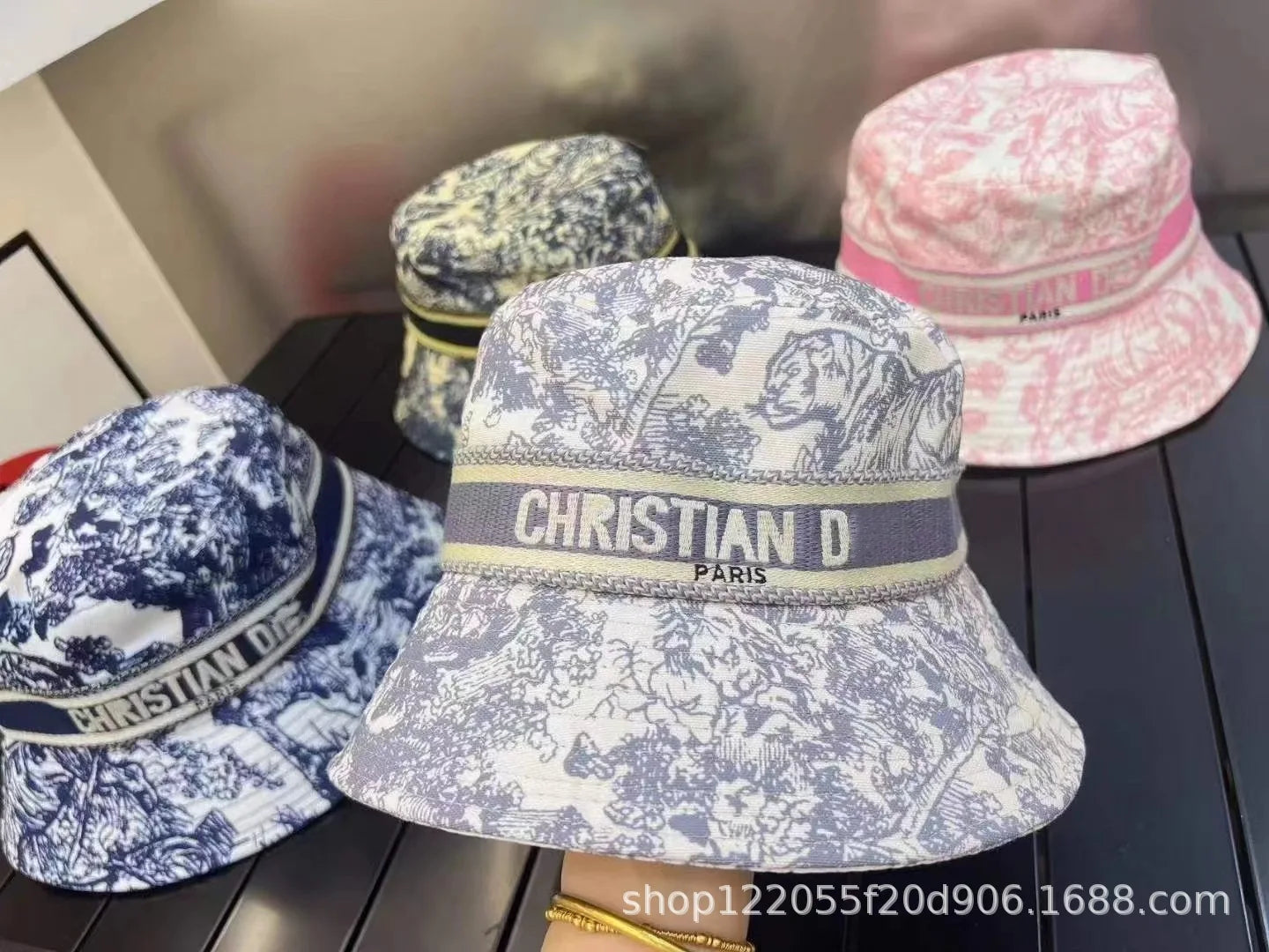 High Quality Lettering Embroidery Sun Block Hat Landscape Painting Fisherman Hat Ladies Outdoor Four Seasons Bucket Hat