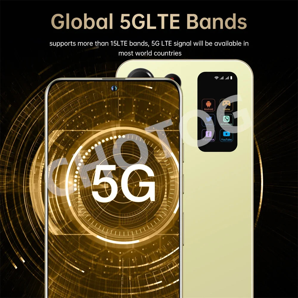 New Cellphones S Plus 25 Ultra Global Version 5G Original 7.3 Inch Smartphone Dual SIM 108MP Cell Phone 7800mAh Android Mobile Phones