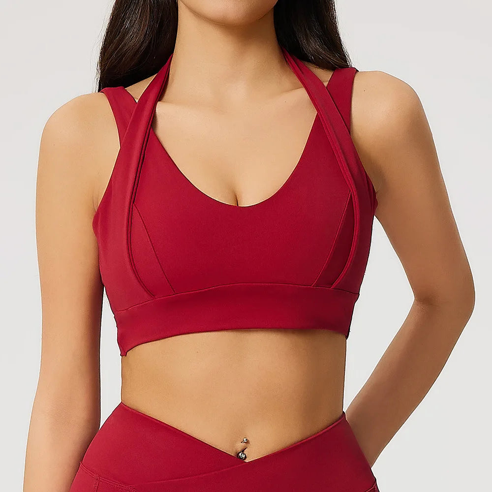 Sports Bra Women High Strength Top Push Up Fitness Yoga Bra Underwear Sport Tops Women Breathable Running Vest Gym Wear Female