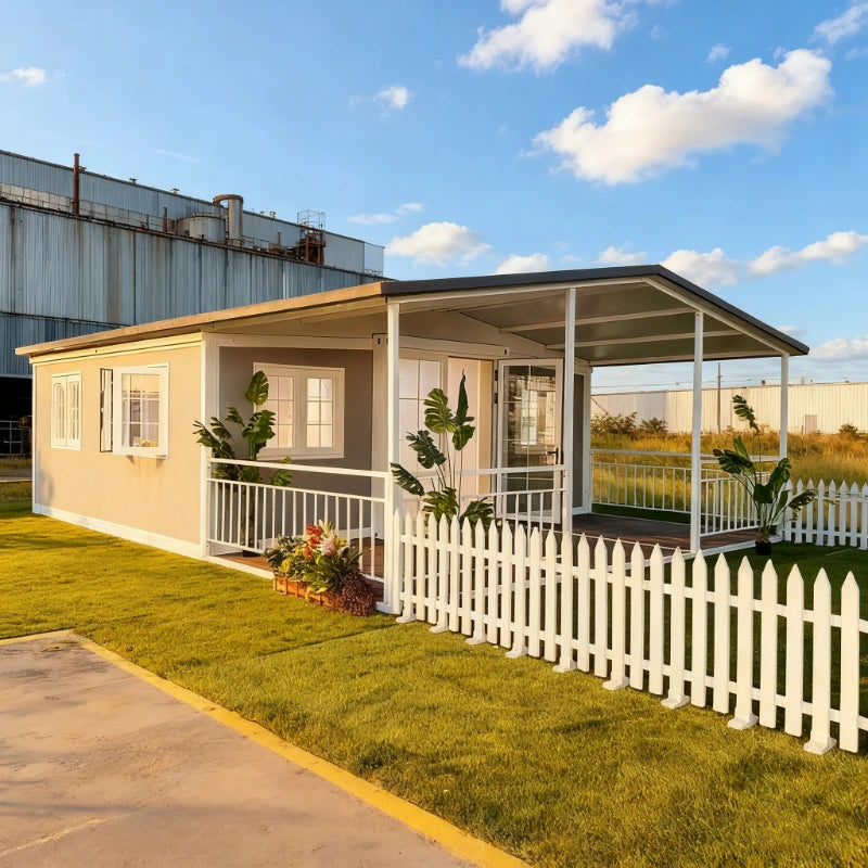 Two Story Mobile Foldable Container House 20ft Expandable Prefab Home with Wheels for Hotel Resort Cabin Outdoor Living