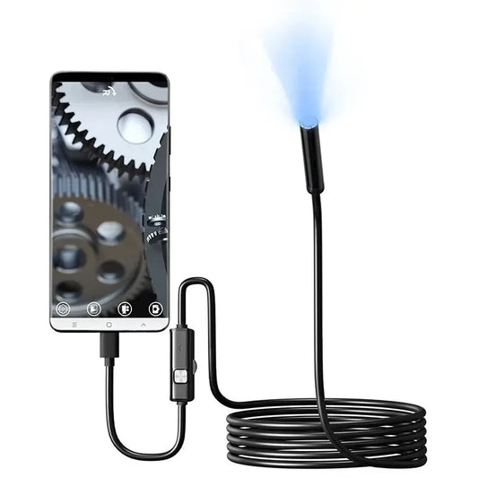 7 Millimeter Type C Endoscope Camera IP67 Waterproof Six LEDs Adjustable USB Android Flexible Inspection Borescope Cameras for Phone and PC