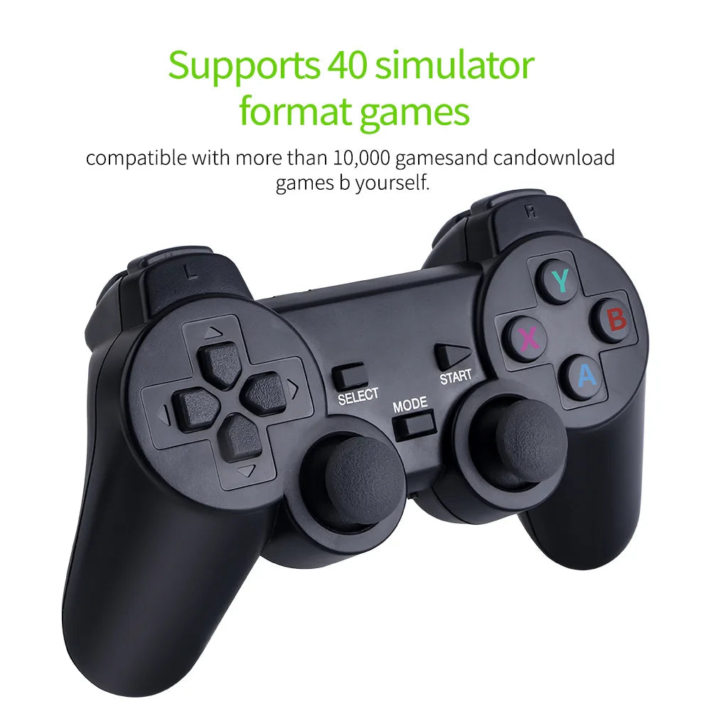 Video Game Stick Lite 4K HD Console 64GB Double Wireless Controller for 10000 Retro Games Kids Christmas Gift
