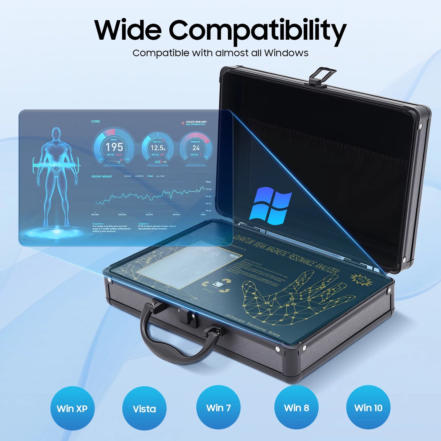 Quantum Analyzer, Wide Compatibility Comprehensive Health Insight Non-Invasive Safety for Home Use Clinic Medical Checkup Center