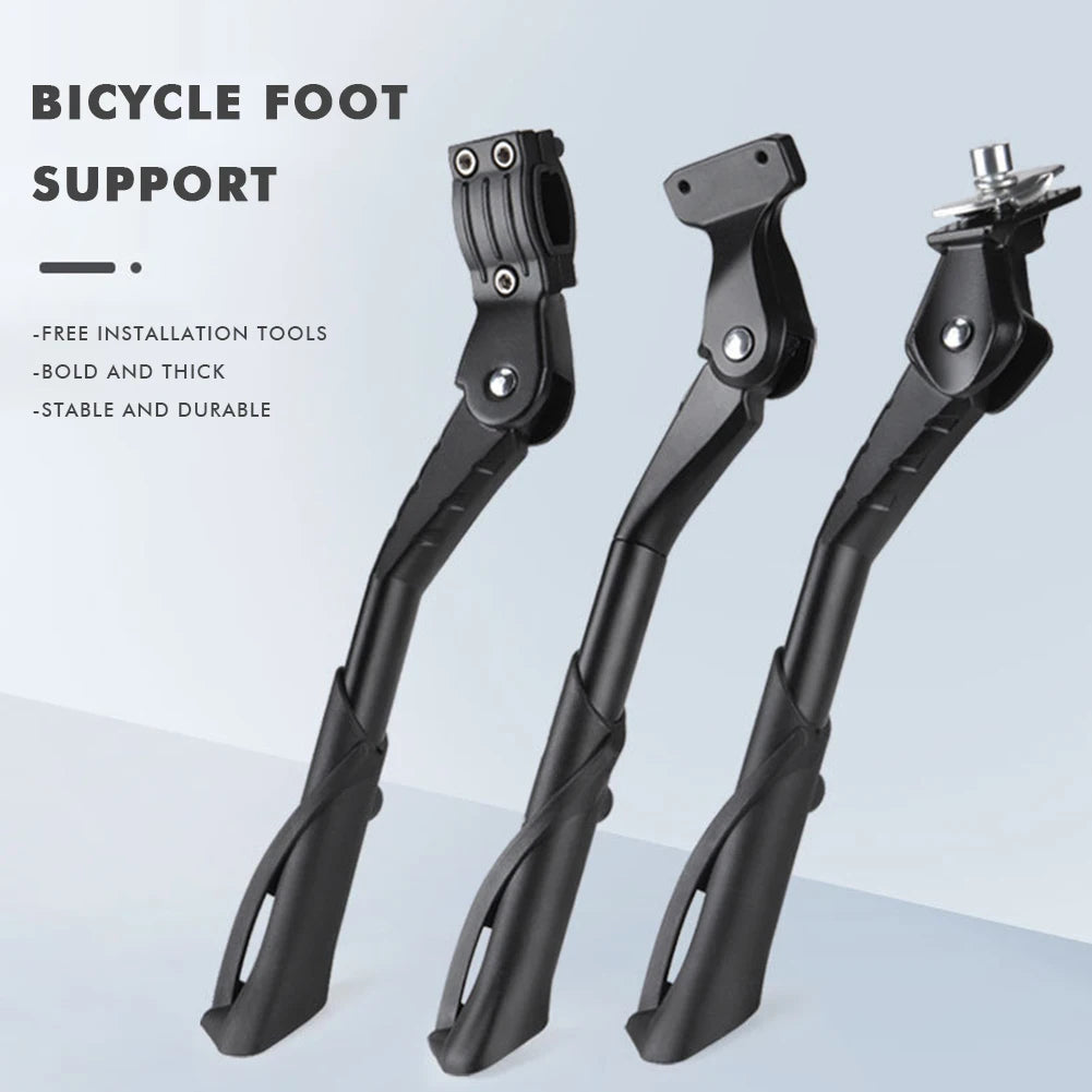Adjustable Aluminium Alloy Bicycle Kickstand for MTB Snow Folding Bikes 16-24 Inch Support Legs Accessories