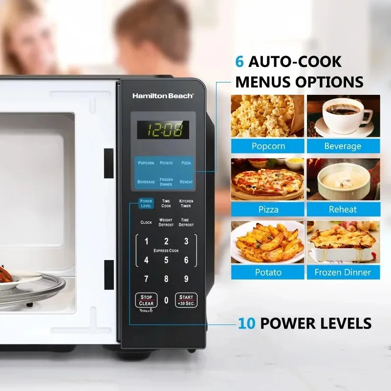 Hamilton Beach 0.9 Cu Ft Countertop Microwave Oven 900 Watts Stainless Steel