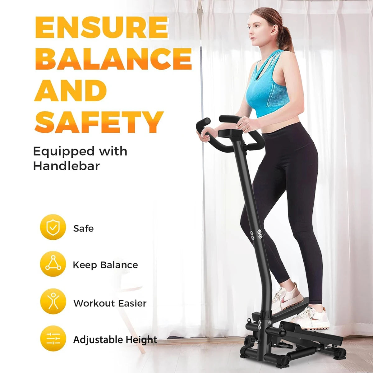 Mini Stepper With Handle 300 Pound Load Capacity Hydraulic Stepper With LCD Display