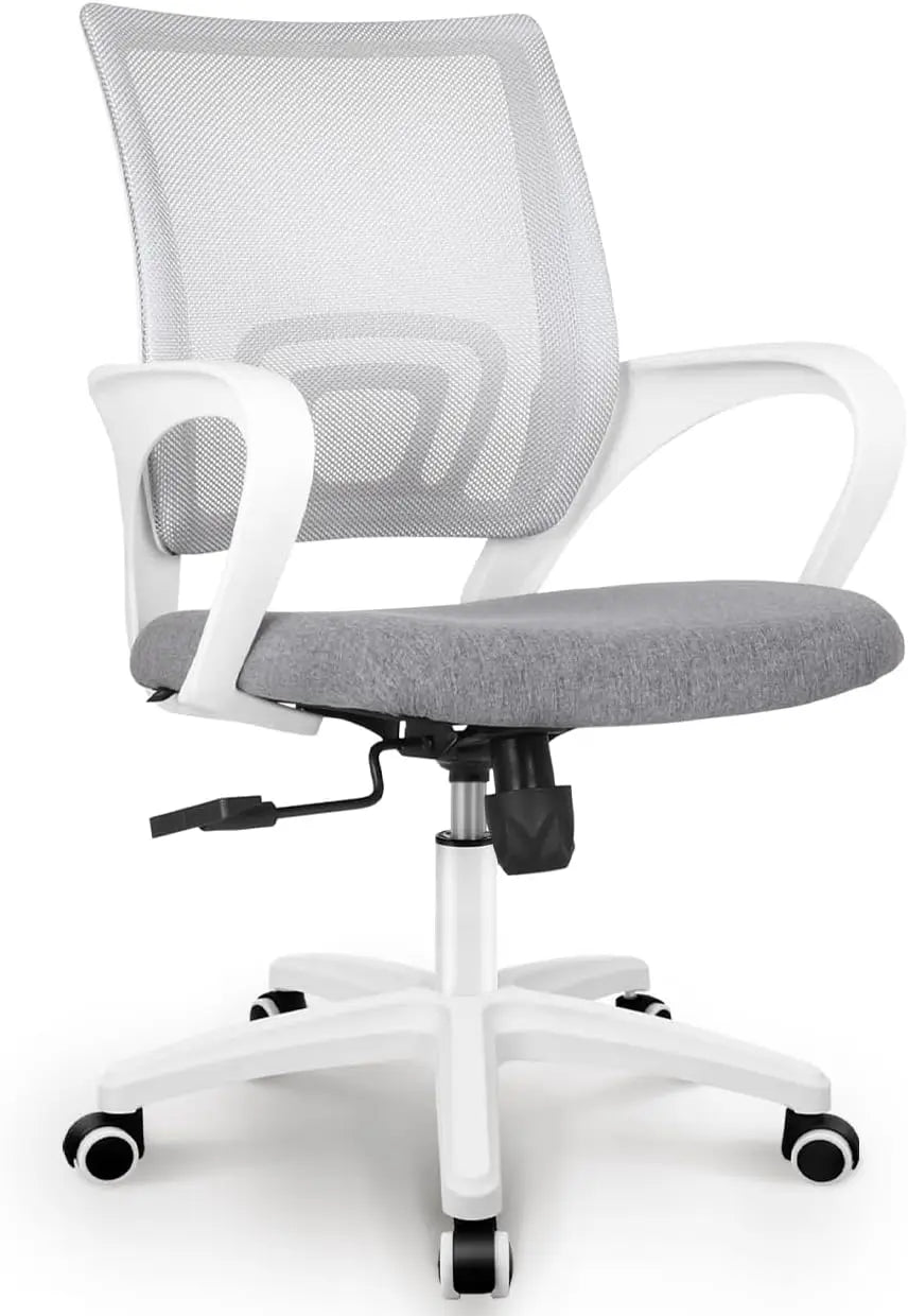 NEO CHAIR Black Mesh Gaming Office Chair Mid Back Lumbar Support Adjustable Height Swivel For Home Computer Desk Task