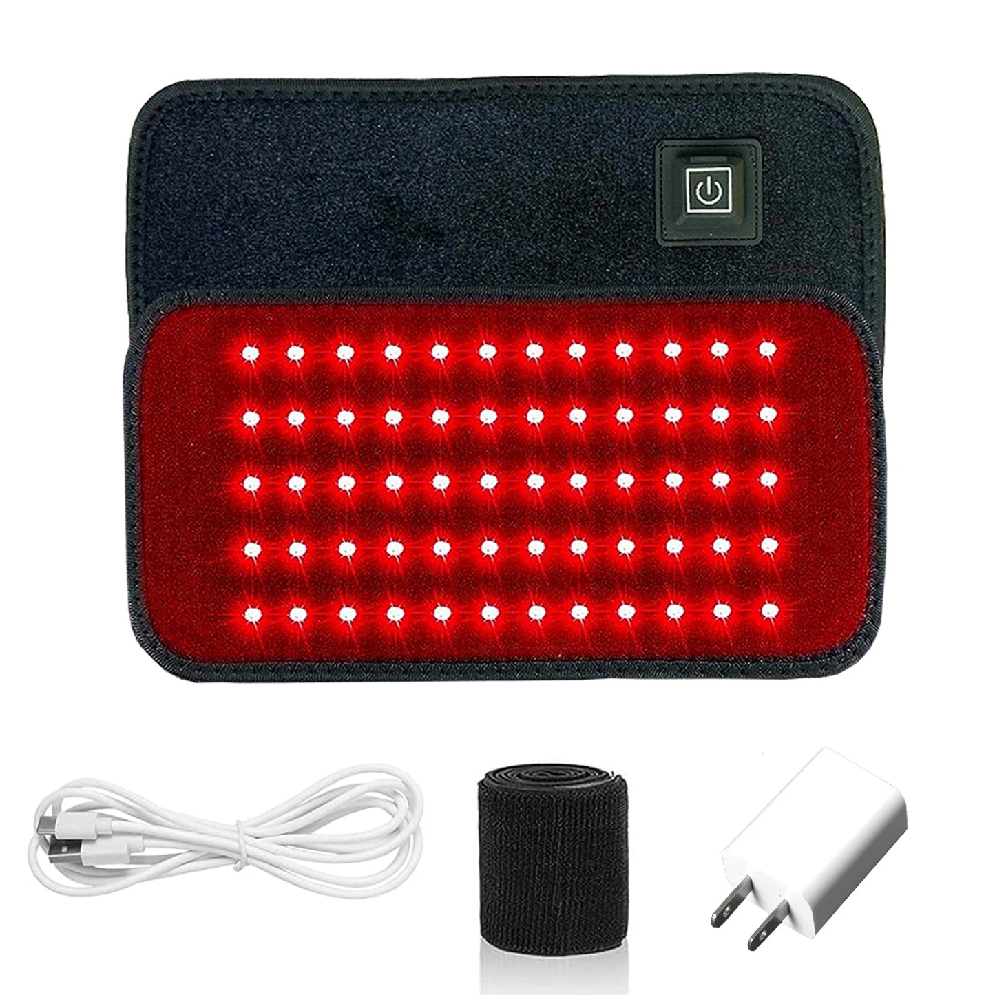 60 LEDs Red and Infrared Light Therapy Belt 850nm 660nm Back Fat Burning Wrap Slimming Machine Waist Heat Pad Full Body