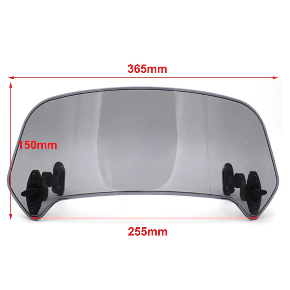 Motorcycle Universal Windshield Extension Adjustable Spoiler Clamp On Windscreen Deflector For BMW Kawasaki Yamaha Honda Suzuki