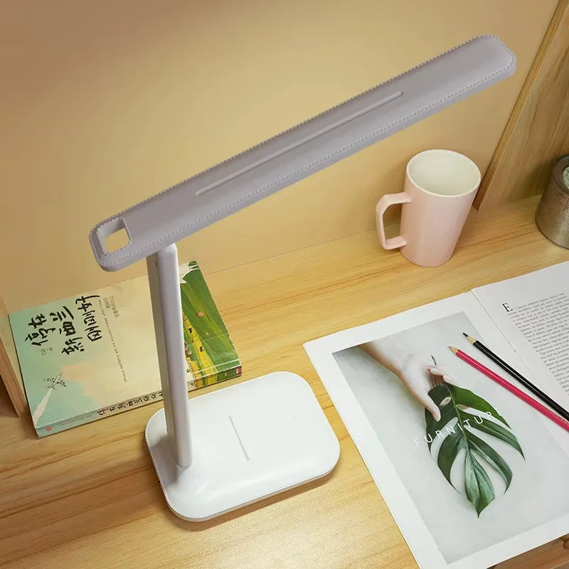 Folding Table Lamp Eye Protection Touch Dimmable LED Desk Lamp for Bedroom Bedside Study and Student Reading USB Plug-in Night Light