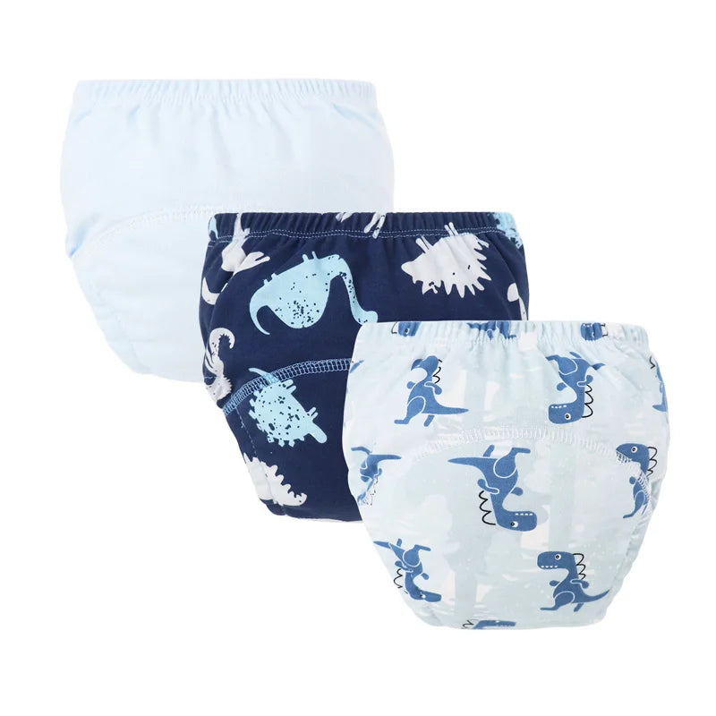 3 Pcs Baby Diaper Training Pants for Girls and Boys Washable Infant Cloth Diapers Reusable Kids Underwear Toddler Shorts