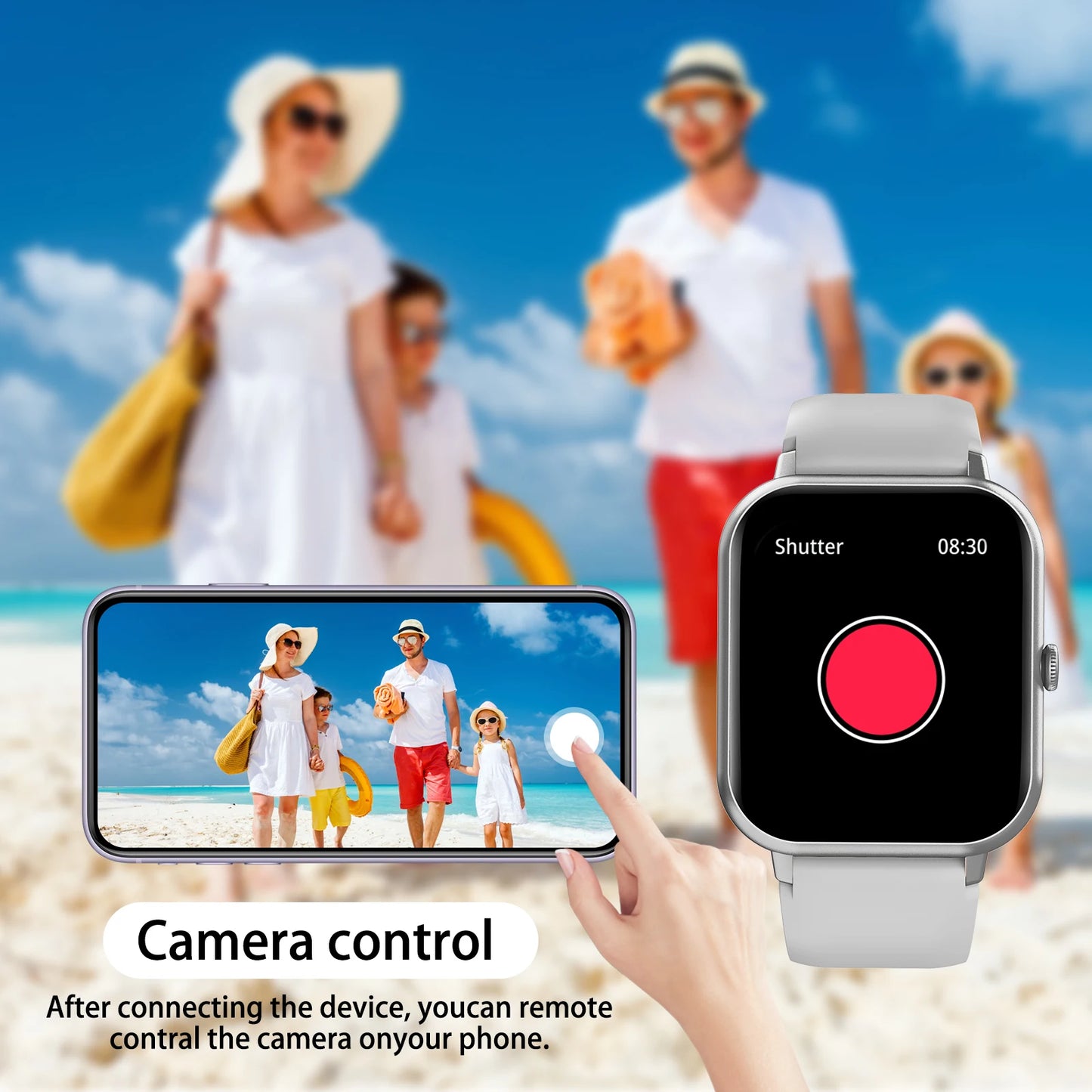 Smart watch, wireless calling /dial, multi -Sport mode,Suitable for men and women, sports watches, for iPhone/Android