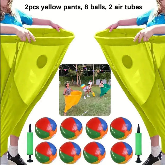 1/2Pcs Pants Game Set, Giant Pants + Bouncy Ball + Inflator Set, Funny Outdoor Family Party Game, Interactive Party Game Set, Suitable for Party Activities, Backyard, Picnic, Team Building, Lawn Activities.