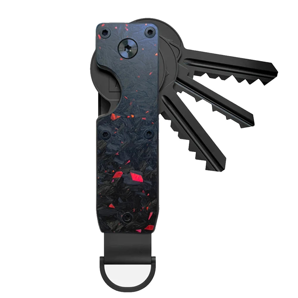 Key Organizer Compact Holder Metal Key Chain Minimalist Key Case for Keychain Secures 1 to 5 Keys