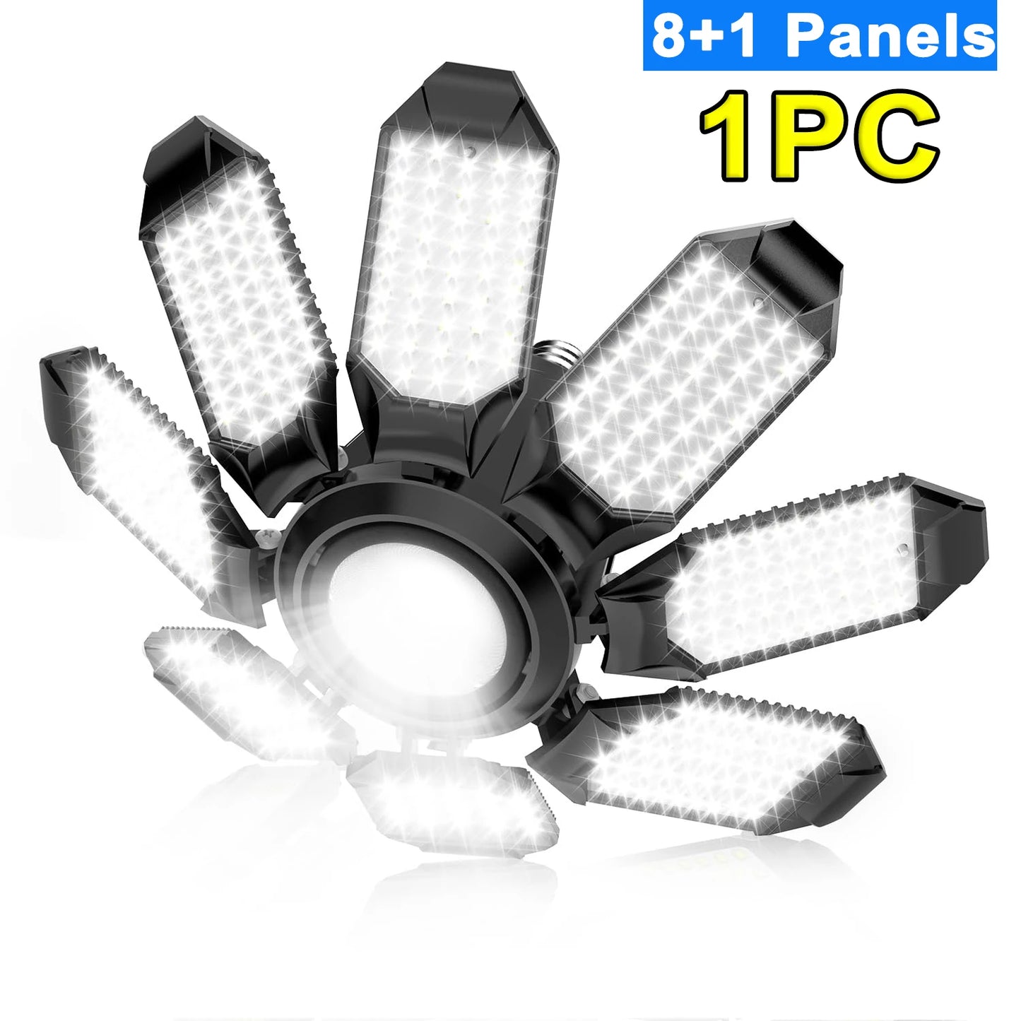Deformable Ceiling LED Garage Lights 6500K Shop Light for Industrial Workspace