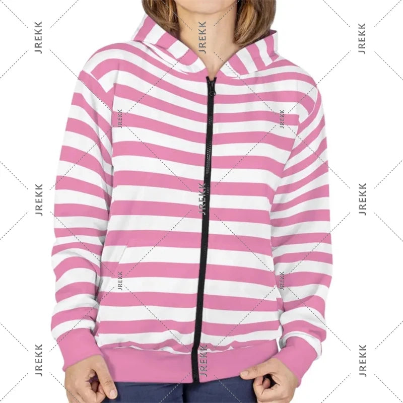 2025 Essentials Zip Hoodie Stripe Classic Fashion Streetwear Hooded Coat Rich Color Selection Spring Casual Loose Sweatshirt