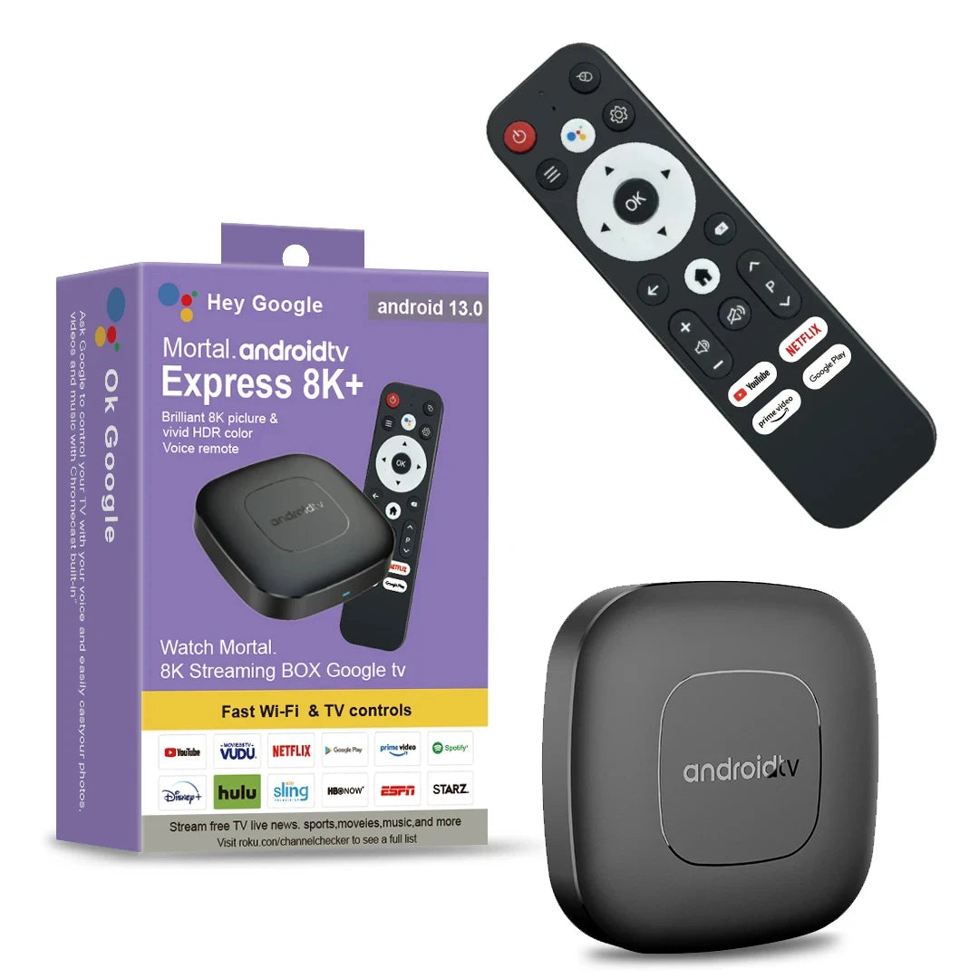 Smart Home Theater TV Box Android 13 Allwinner H313 Google Assistant Netflix Streaming Bluetooth Media Player 2.4G 5G Wifi